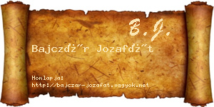 Bajczár Jozafát névjegykártya